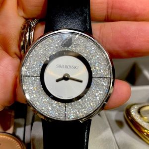 Black Swarovski watch